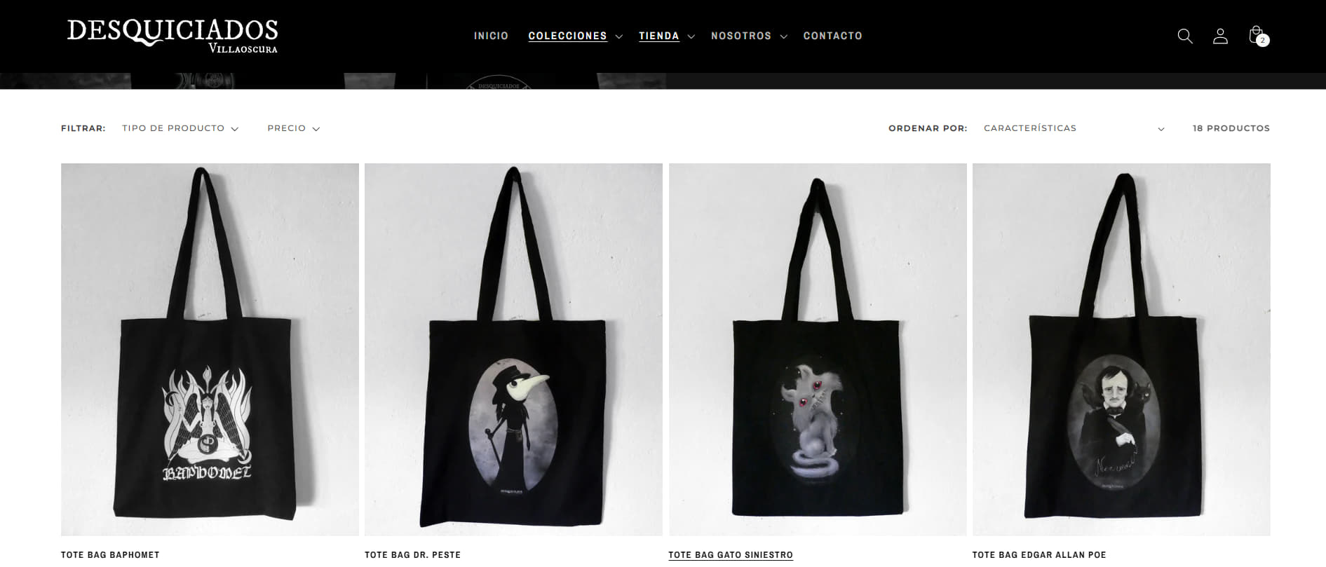 Tienda online de Desquiciados: tote bags ilustrados